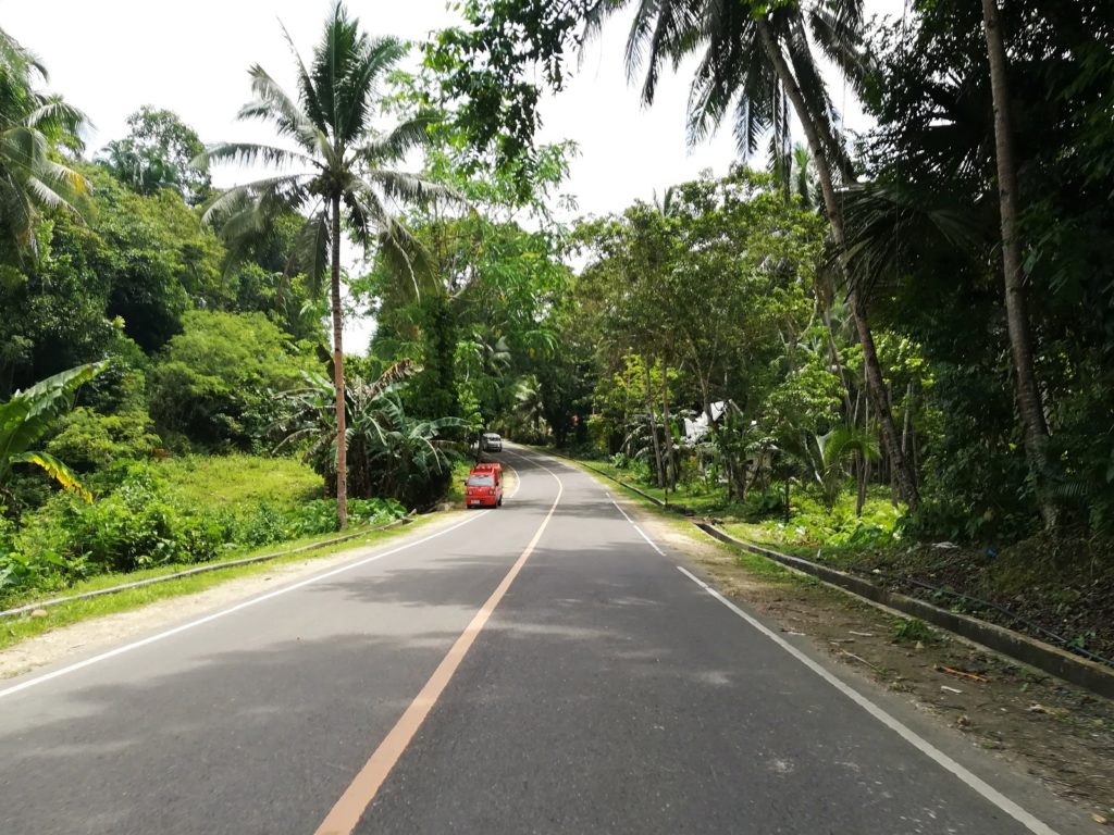 De wegen op Bohol in de Filipijnen