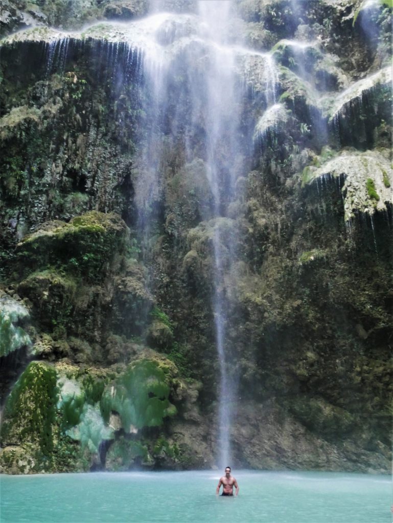 Waterval Tumalog Falls bij Oslob in Cebu in de Filipijnen