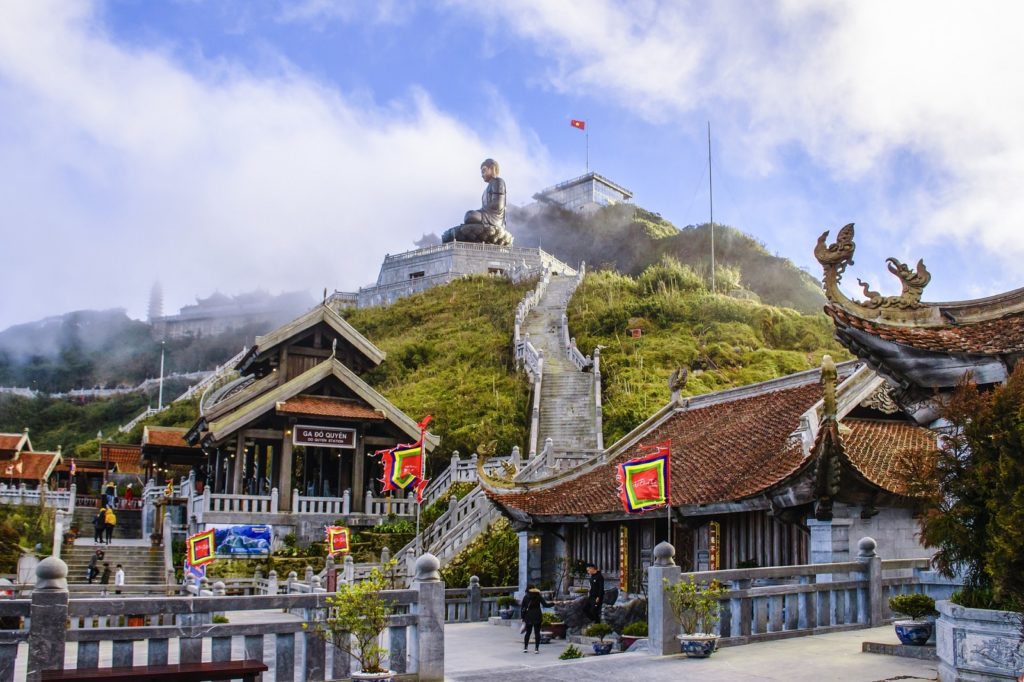 Tempel op de Fansipan Mountain in Sapa