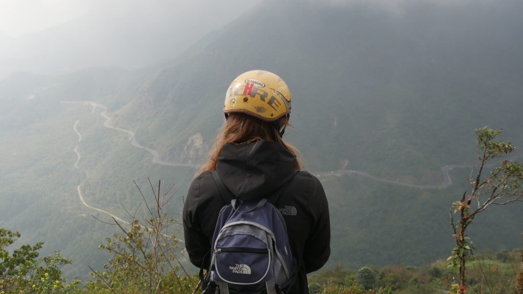 Uitzicht op bergen van Tram Ton Pass in Sapa